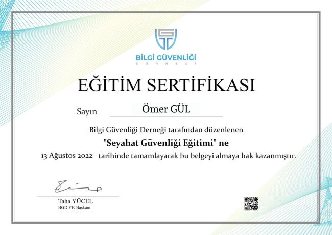 Sertifika örneği