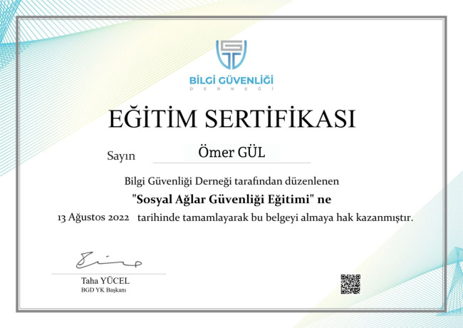 Sertifika örneği
