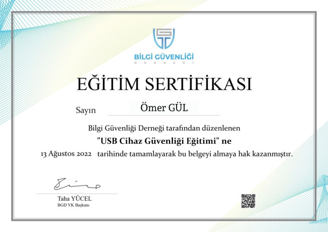 Sertifika örneği