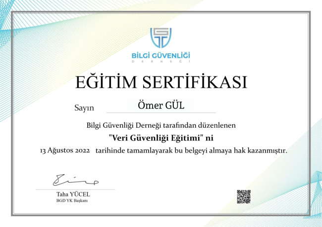 Sertifika örneği