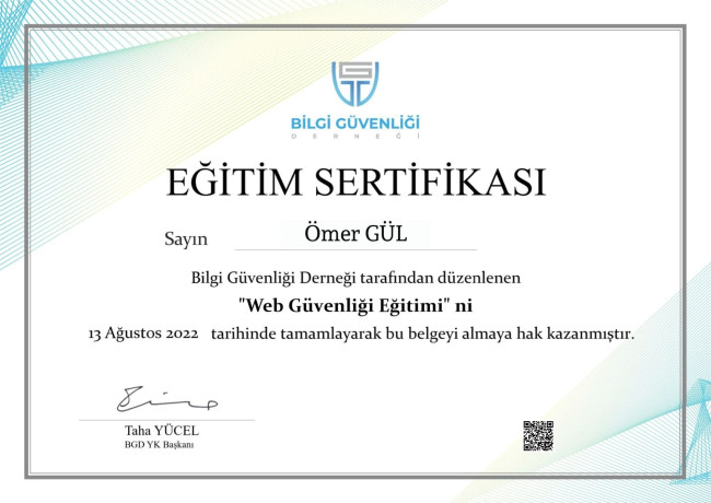 Sertifika örneği