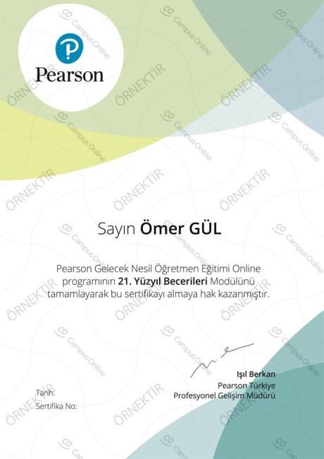 Sertifika örneği