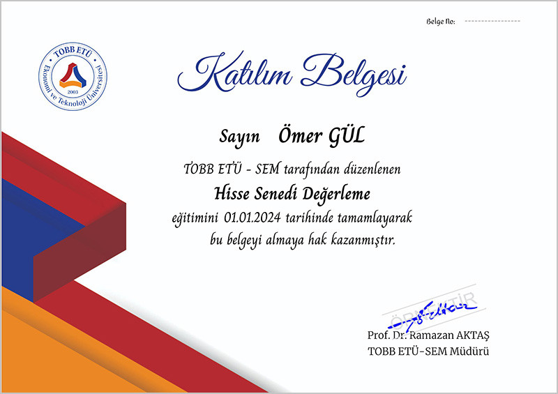 Sertifika örneği