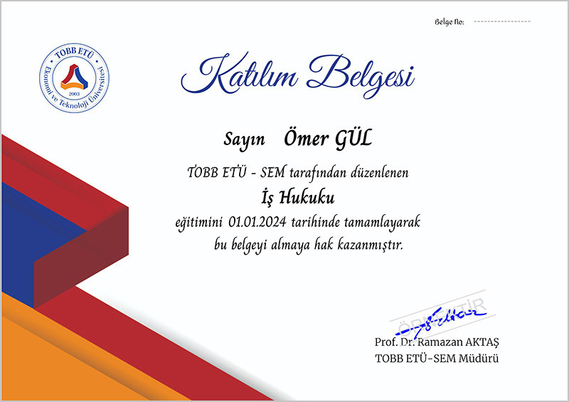 Sertifika örneği