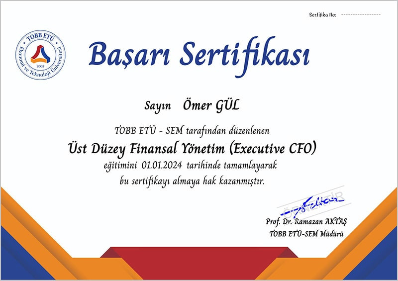 Sertifika örneği